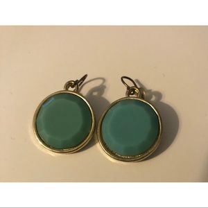 Turquoise gold earrings